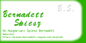 bernadett spiesz business card